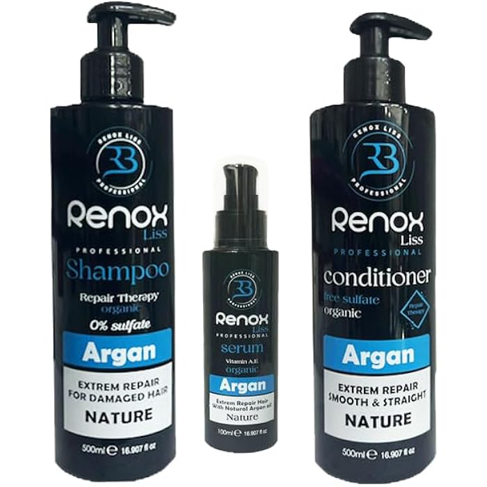 Rennox liss Argan set ( Shampoo , Conditioner , Serum) - Image 1